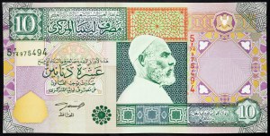 Libia, 10 dinari 2002