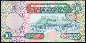 Líbya, 10 dinárov 2002