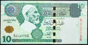 Líbya, 10 dinárov 2004