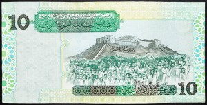 Libye, 10 dinars 2004