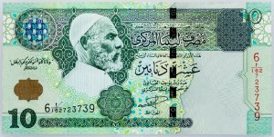 Libya, 10 Dinars 2004