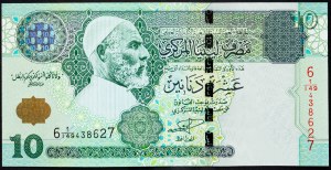 Libya, 10 Dinar 2004