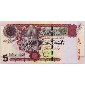 Libya, 5 Dinars 2004