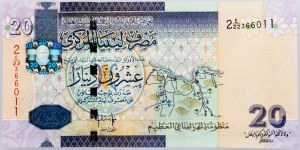Libye, 20 Dinars 2009