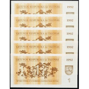 Lithuania, 1 Talonas 1992