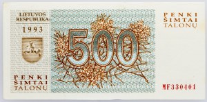 Lithuania, 500 Talonas 1993