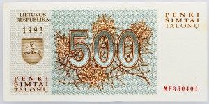 Lituanie, 500 Talonas 1993