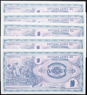 Macedonia, 10 denari 1992