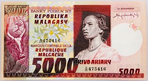 Madagaskar, 5000 franków 1974