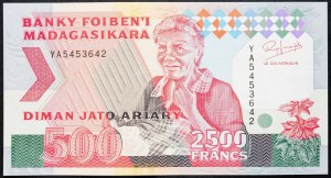 Madagaskar, 2500 frankov 1993