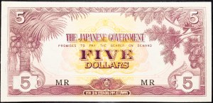 Malaysia, 5 Dollars 1942
