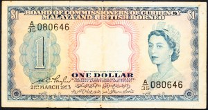 Malaisie, 1 dollar 1953