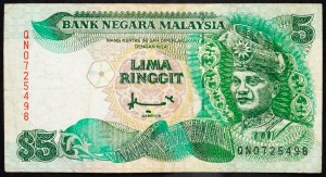 Malesia, 5 Ringgit 1995