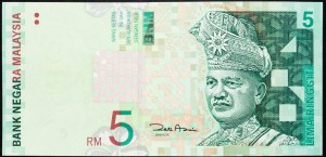 Malaysia, 5 Ringgit 1999