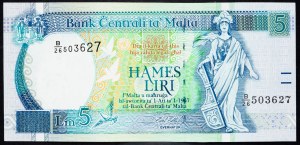 Malta, 5 Liri 1967