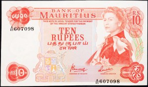 Mauricius, 10 rupií 1967