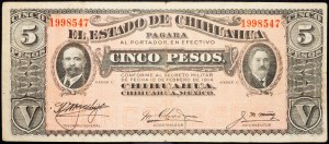 Mexiko, 5 Pesos 1914