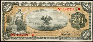 Mexiko, 20 pesos 1914