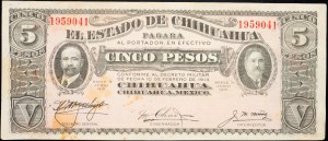 Mexico, 5 Pesos 1915