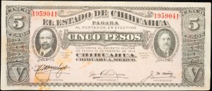 Mexique, 5 pesos 1915