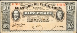 Mexique, 10 Pesos 1915