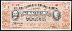 Messico, 20 Pesos 1915