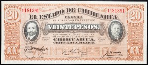 Mexiko, 20 pesos 1915