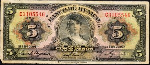 Mexique, 5 Pesos 1937