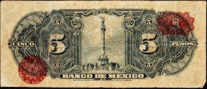 Mexiko, 5 pesos 1937