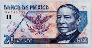 Mexique, 20 Pesos 1994