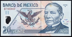 Messico, 20 Pesos 2001