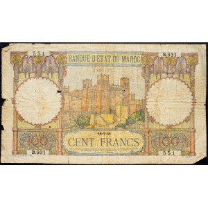 Morocco, 100 Francs 1941