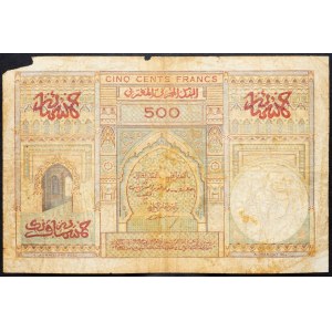 Morocco, 500 Francs 1949