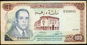 Maroc, 100 Dirhams 1970