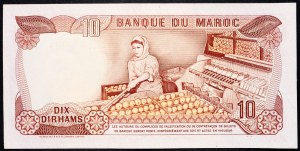 Maroko, 10 dirhamů 1985