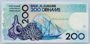 Marokko, 200 Dirhams 1987