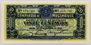 Mozambik, 20 centavos 1933