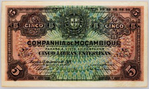 Mozambik, 5 libras 1934 r.
