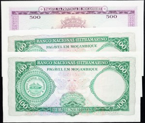 Mozambique, 100, 500 Escudos 1961, 1967