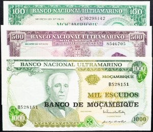 Mozambique, 100, 500, 1000 Escudos 1961, 1967, 1972