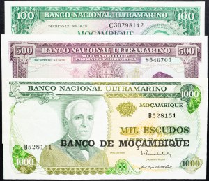 Mozambik, 100, 500, 1000 Escudos 1961, 1967, 1972
