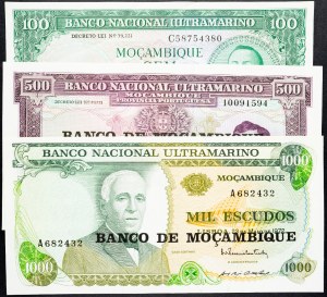 Mozambico, 100, 500, 1000 Escudos 1961, 1967, 1972