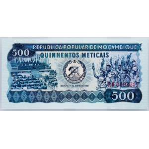 Mozambik, 500 meticais 1980