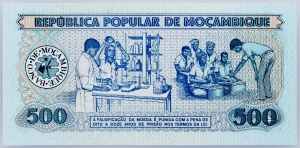 Mozambico, 500 Meticais 1980