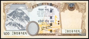 Népal, 500 roupies 2012
