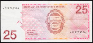 Antille Olandesi, 25 Gulden 1990