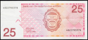 Antilles néerlandaises, 25 Gulden 1990