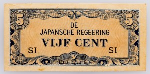 Holandská východná India, 5 centov 1942
