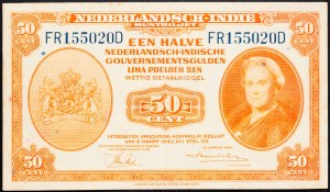 Indes orientales néerlandaises, 50 centimes 1943