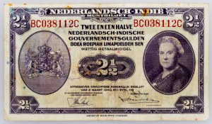 Indie Orientali Olandesi, 2 1/2 Gulden 1943